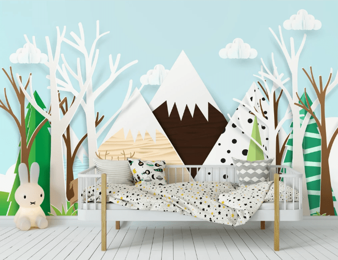 3D Triangle Hill WC934 Wall Murals Wallpaper AJ Wallpaper 2