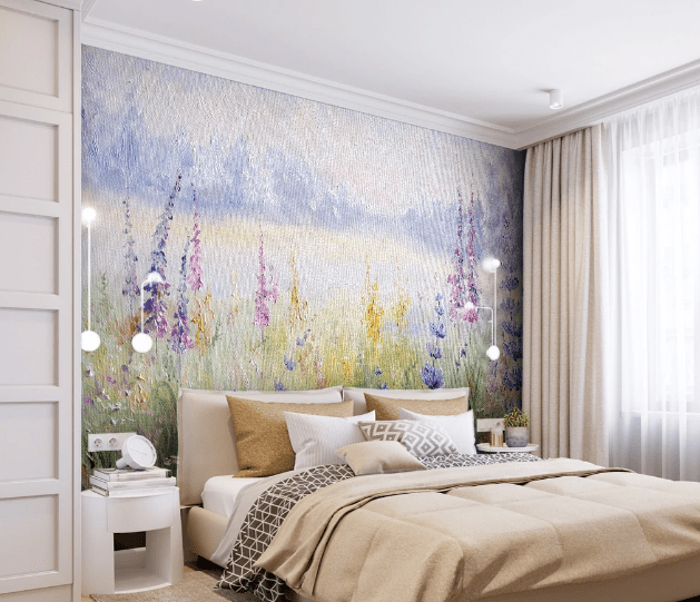 3D Oil Painting Flower WC1018 Wall Murals Wallpaper AJ Wallpaper 2