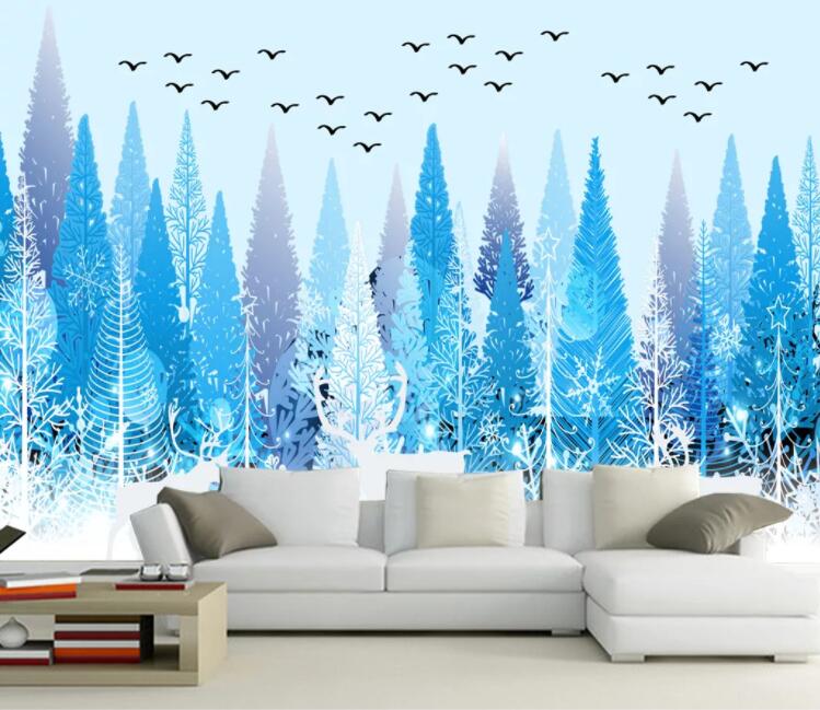3D Blue Cypress WC1306 Wall Murals