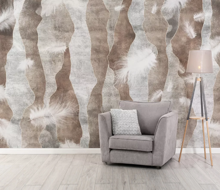 3D White Fluff WC2182 Wall Murals