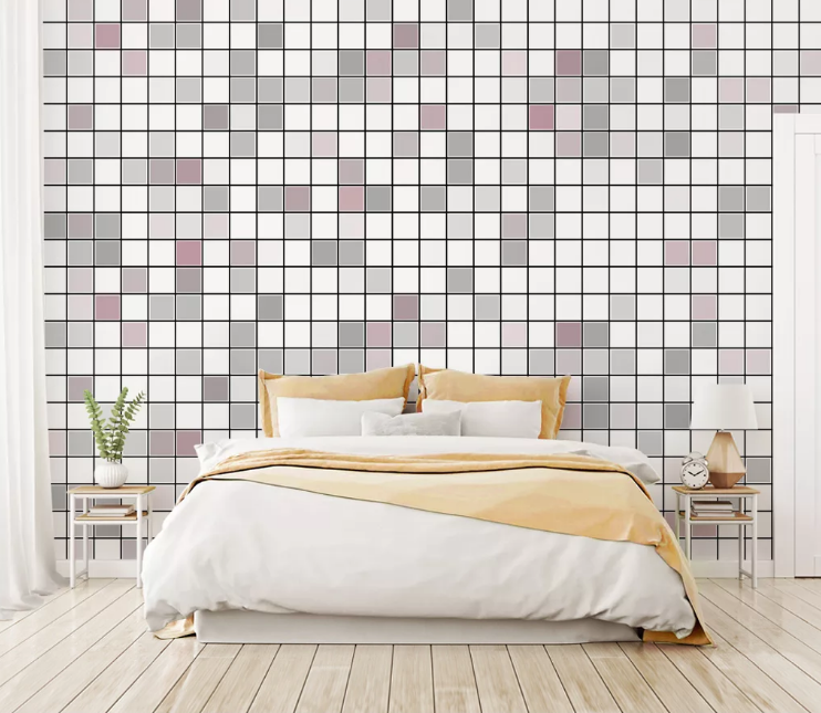 3D Red Square WC2092 Wall Murals