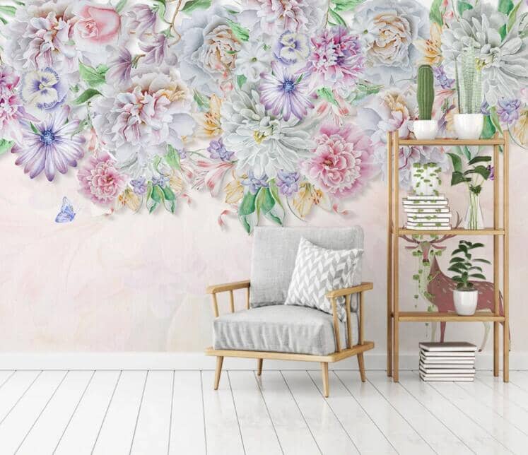 3D Lush Peony Flower WC961 Wall Murals Wallpaper AJ Wallpaper 2