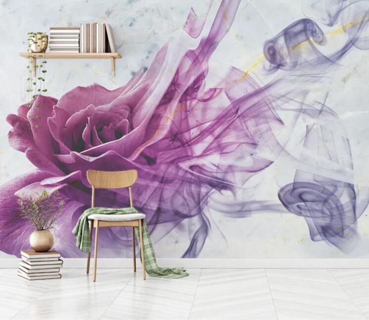 3D Purple Rose WC947 Wall Murals Wallpaper AJ Wallpaper 2