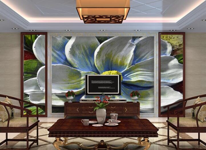 3D Flower Unfolding WC900 Wall Murals Wallpaper AJ Wallpaper 2