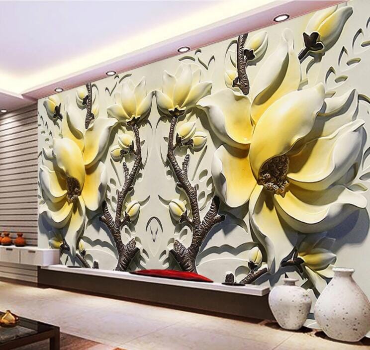3D Simple Flower WC877 Wall Murals Wallpaper AJ Wallpaper 2