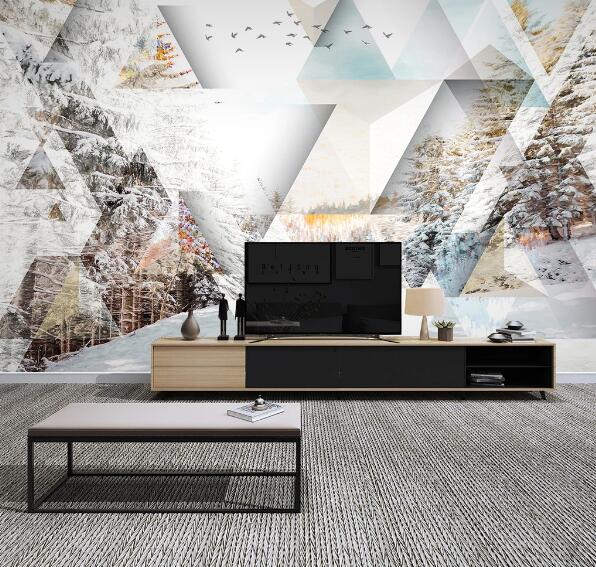 3D Forest Snow WC1685 Wall Murals