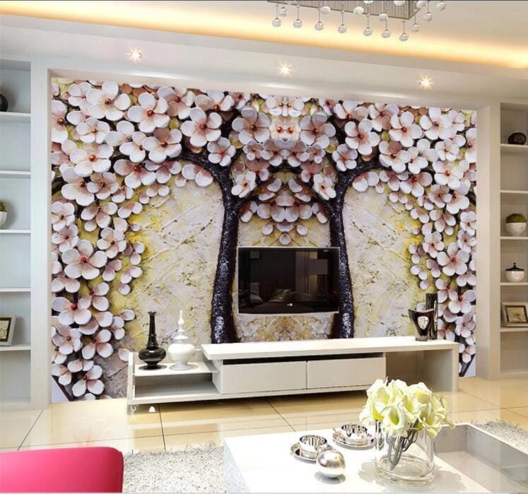 3D Plum Blossom WC864 Wall Murals Wallpaper AJ Wallpaper 2