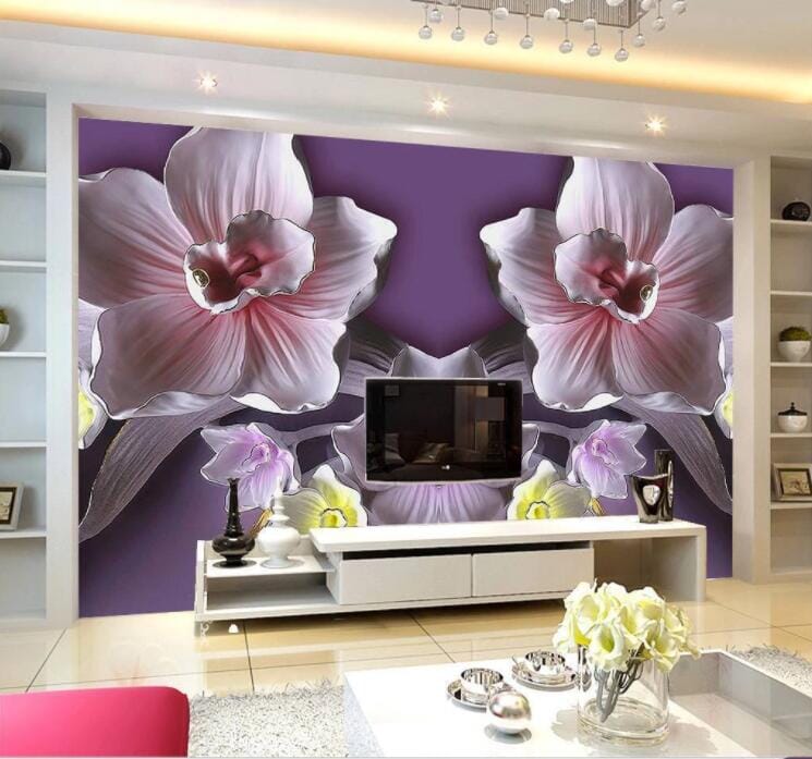 3D Ceramic Safflower WC856 Wall Murals Wallpaper AJ Wallpaper 2