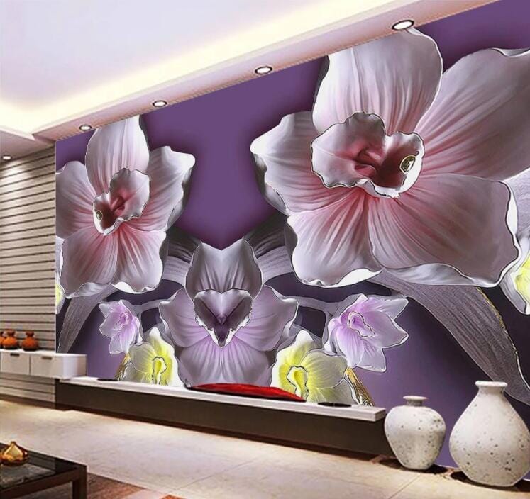 3D Ceramic Safflower WC856 Wall Murals Wallpaper AJ Wallpaper 2