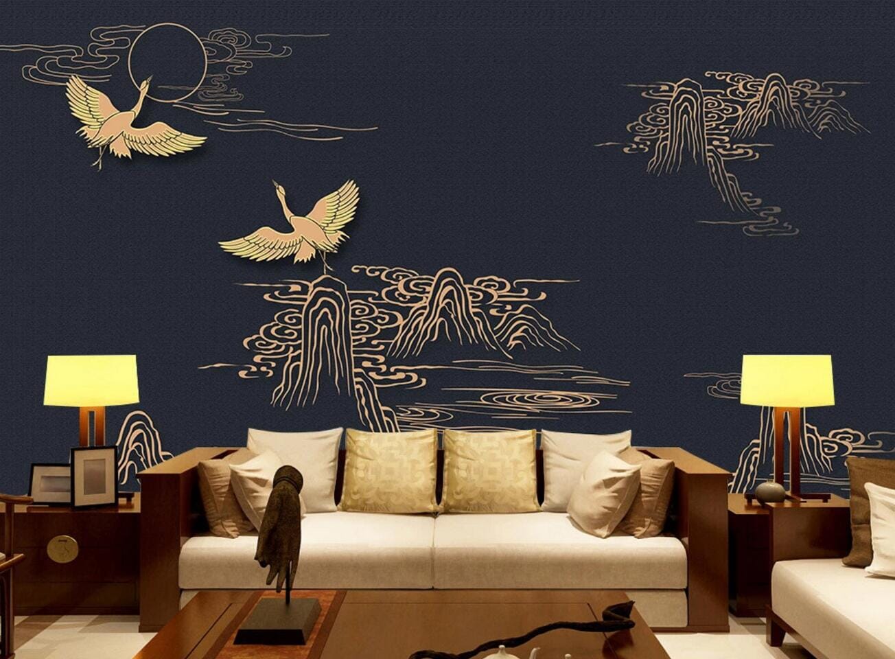 3D Yellow Crane WC403 Wall Murals Wallpaper AJ Wallpaper 2