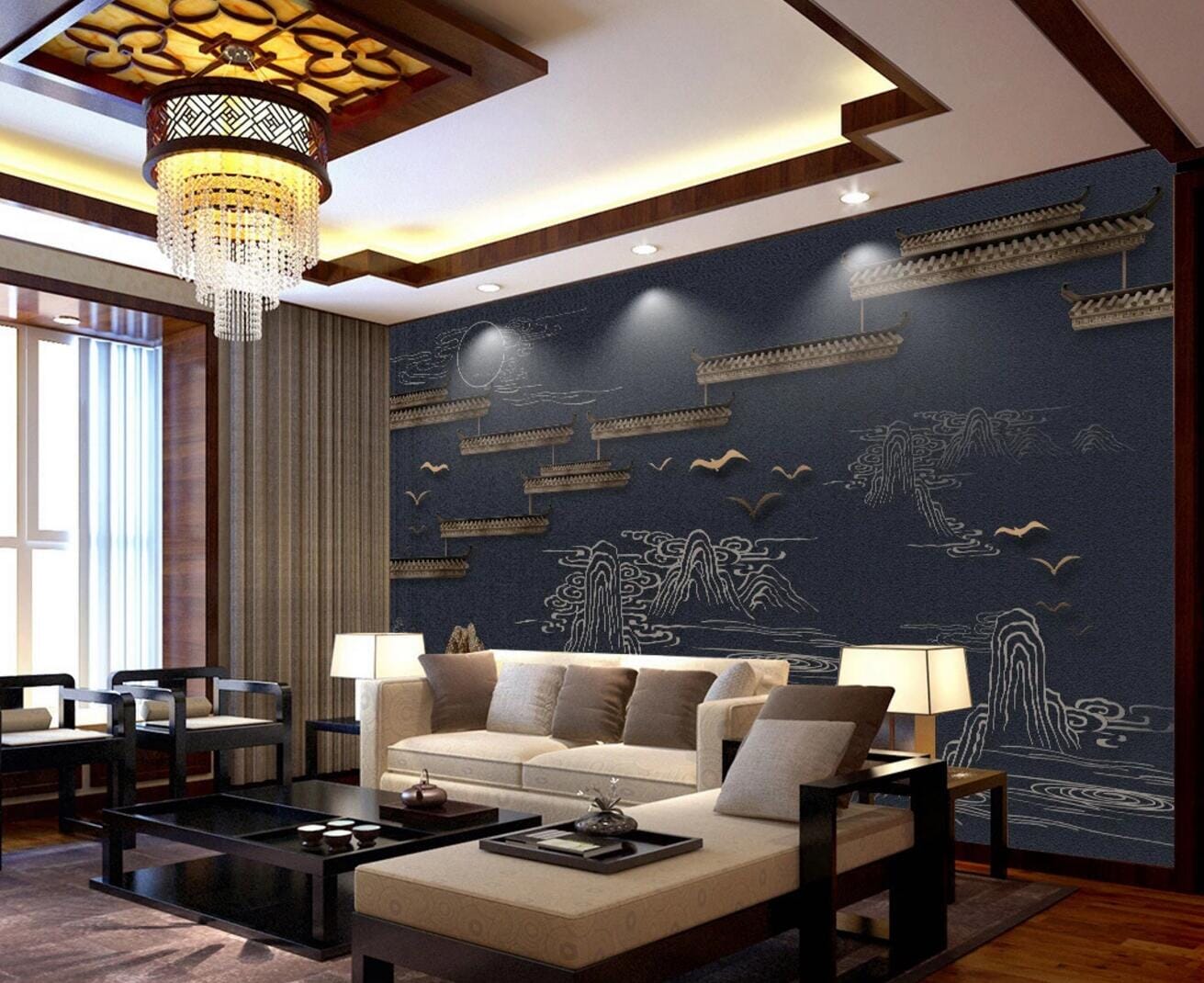 3D Wild Goose Stone WC404 Wall Murals Wallpaper AJ Wallpaper 2