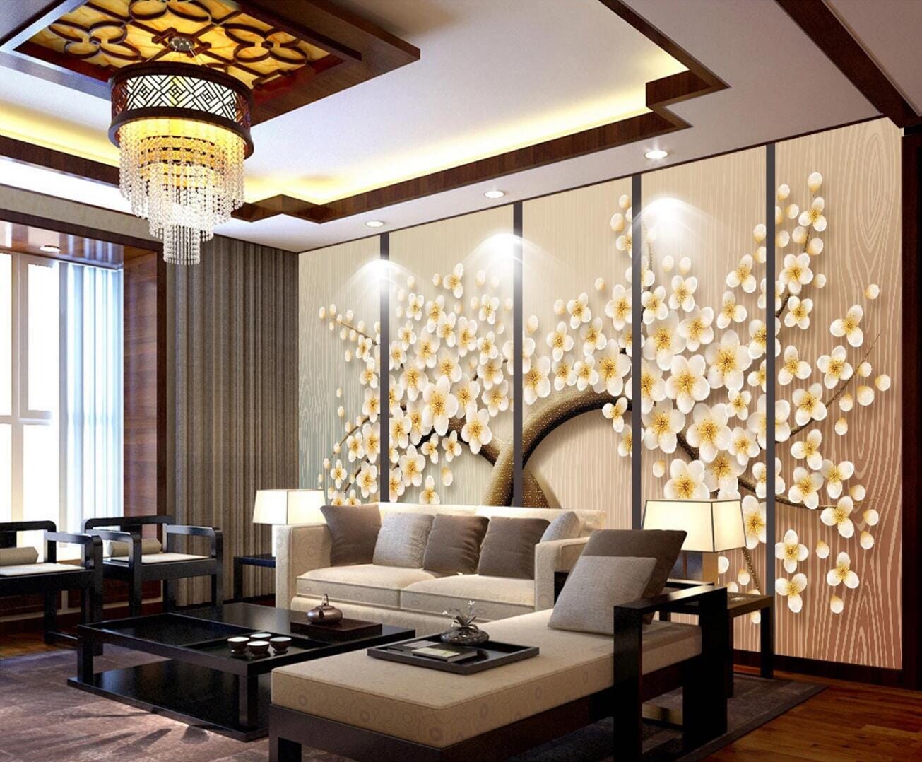3D Yellow Plum WC454 Wall Murals Wallpaper AJ Wallpaper 2