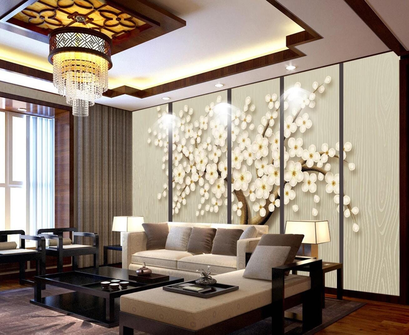 3D Plum Tree WC453 Wall Murals Wallpaper AJ Wallpaper 2