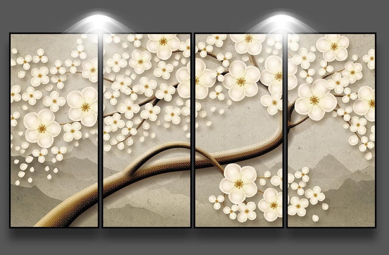 3D Bend Tree Plum WC452 Wall Murals Wallpaper AJ Wallpaper 2
