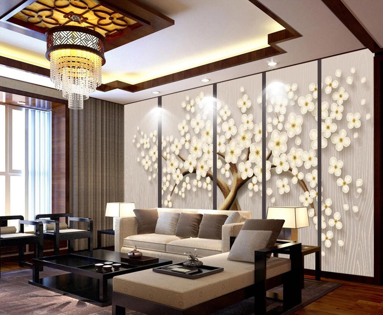 3D Plum Blossom WC451 Wall Murals Wallpaper AJ Wallpaper 2