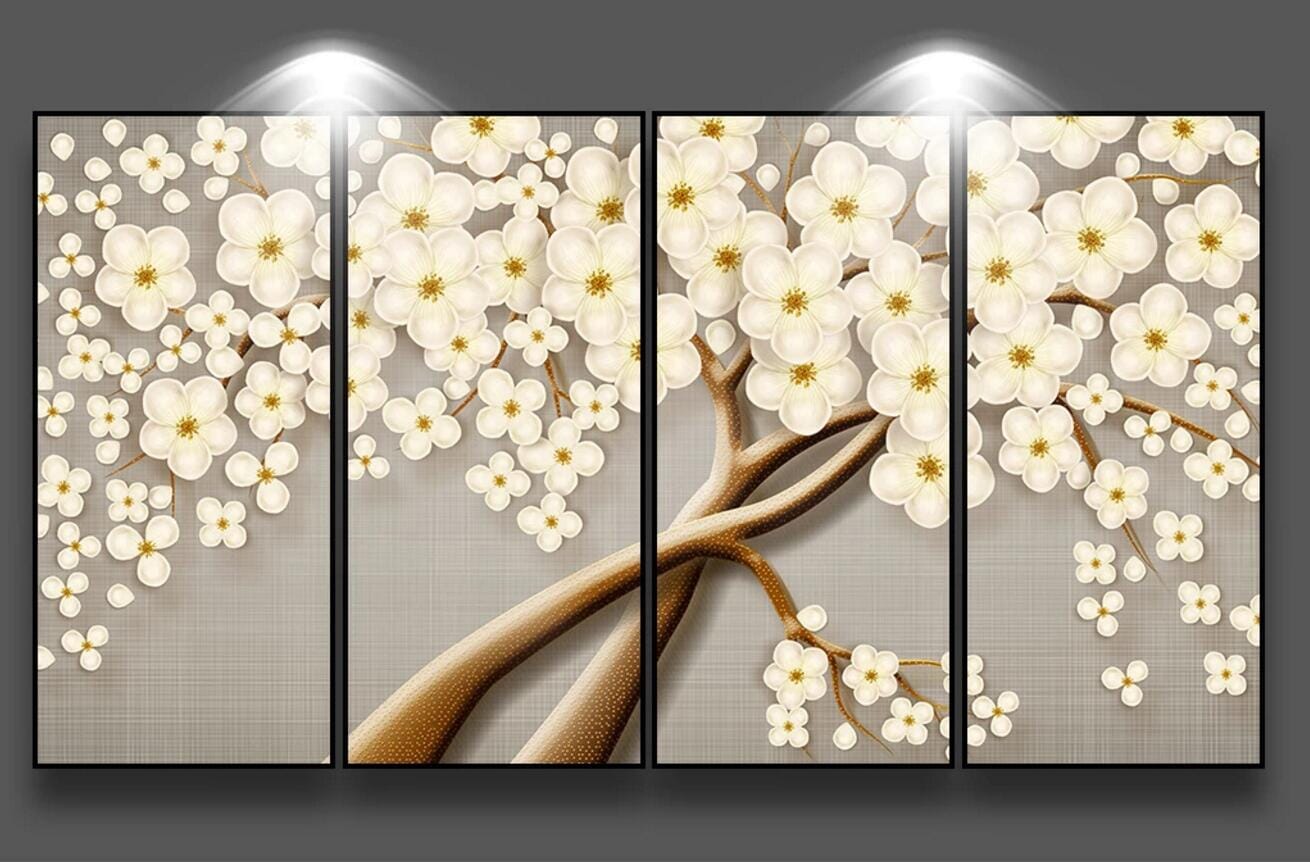 3D Plum Decoration WC450 Wall Murals Wallpaper AJ Wallpaper 2