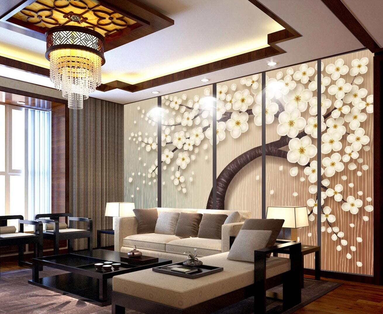 3D Plum Tree WC444 Wall Murals Wallpaper AJ Wallpaper 2