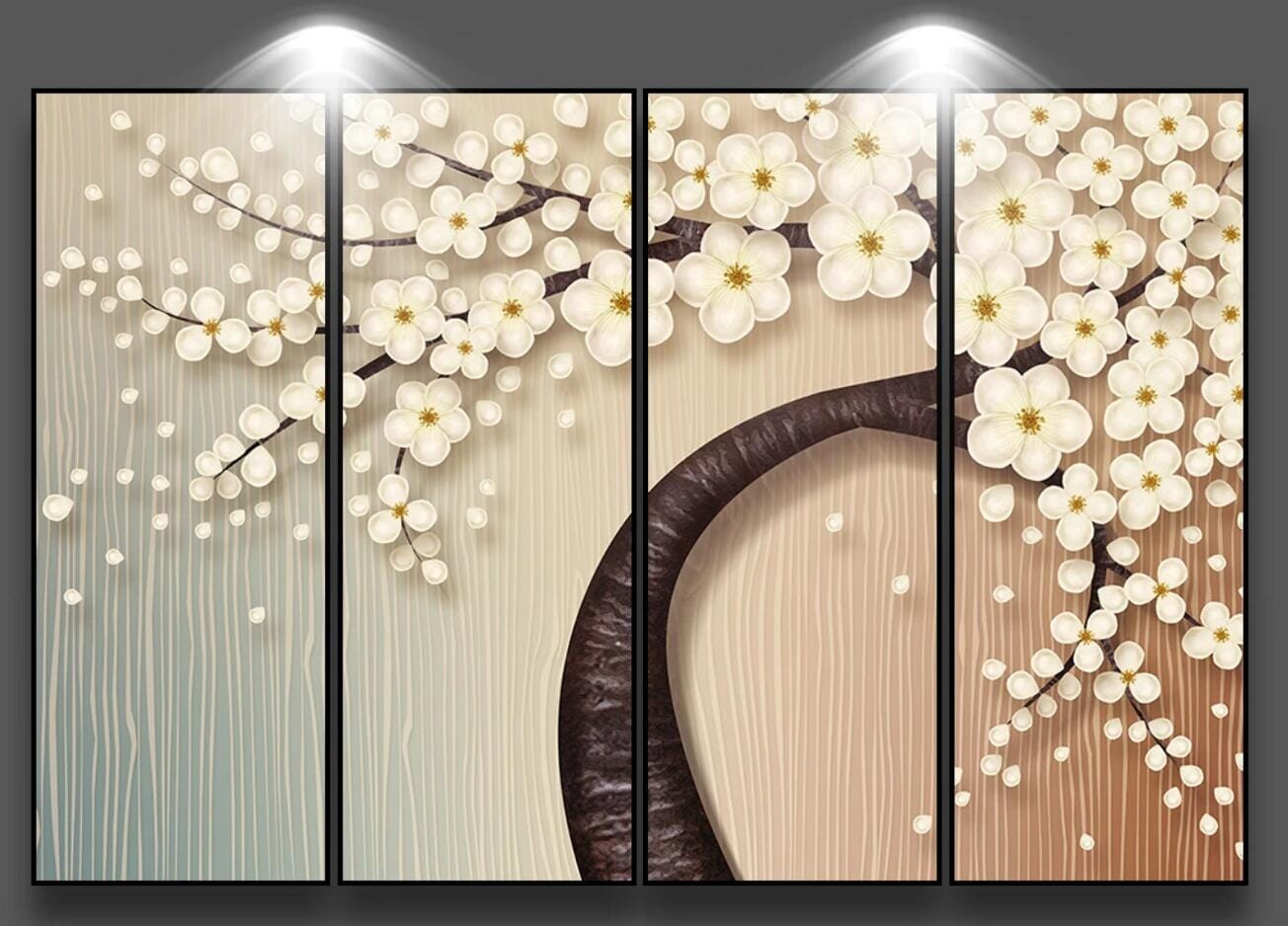 3D Plum Tree WC444 Wall Murals Wallpaper AJ Wallpaper 2