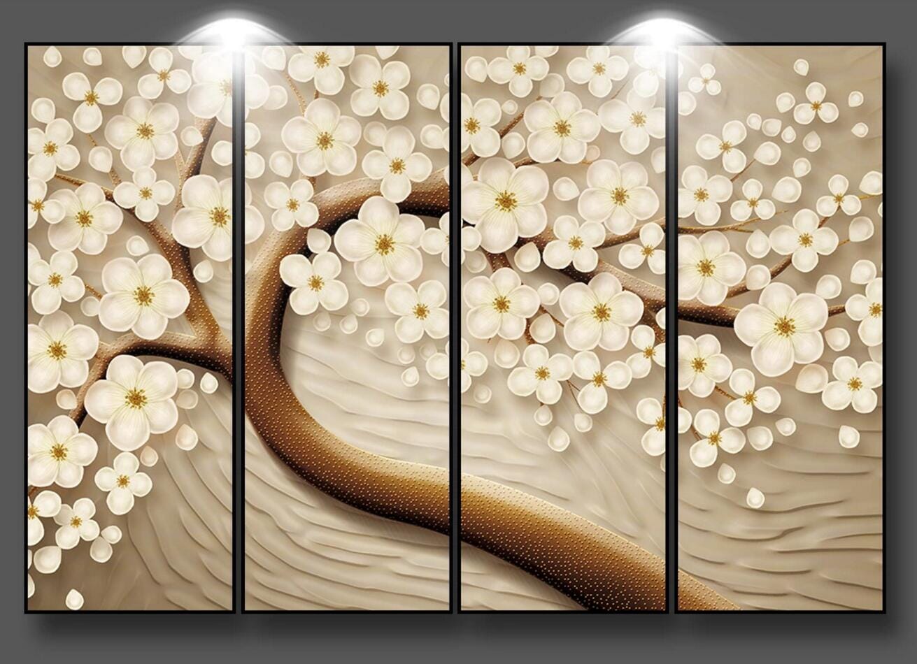 3D White Plum Tree WC443 Wall Murals Wallpaper AJ Wallpaper 2