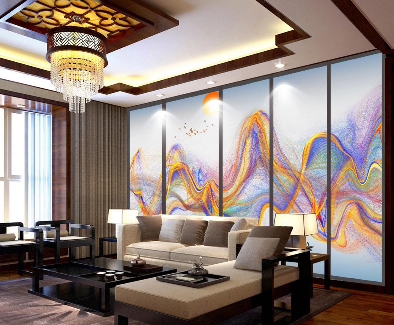 3D Sun Fisherman WC437 Wall Murals