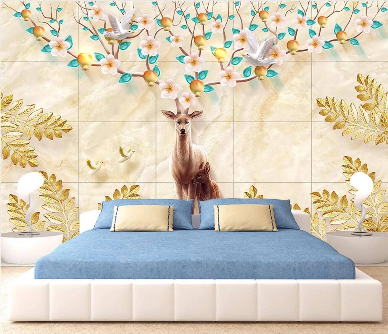 3D Deer Antlers WC434 Wall Murals Wallpaper AJ Wallpaper 2