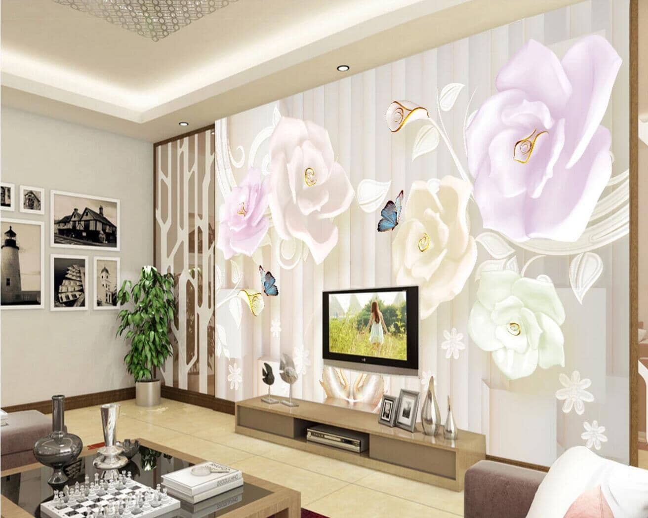 3D White Swan WC536 Wall Murals Wallpaper AJ Wallpaper 2