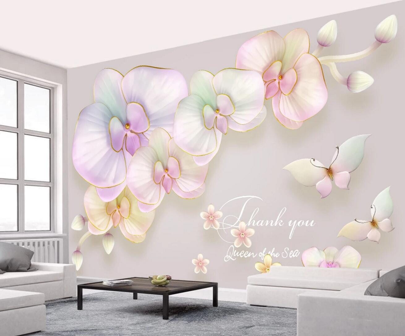 3D Gradient Flower WC523 Wall Murals Wallpaper AJ Wallpaper 2