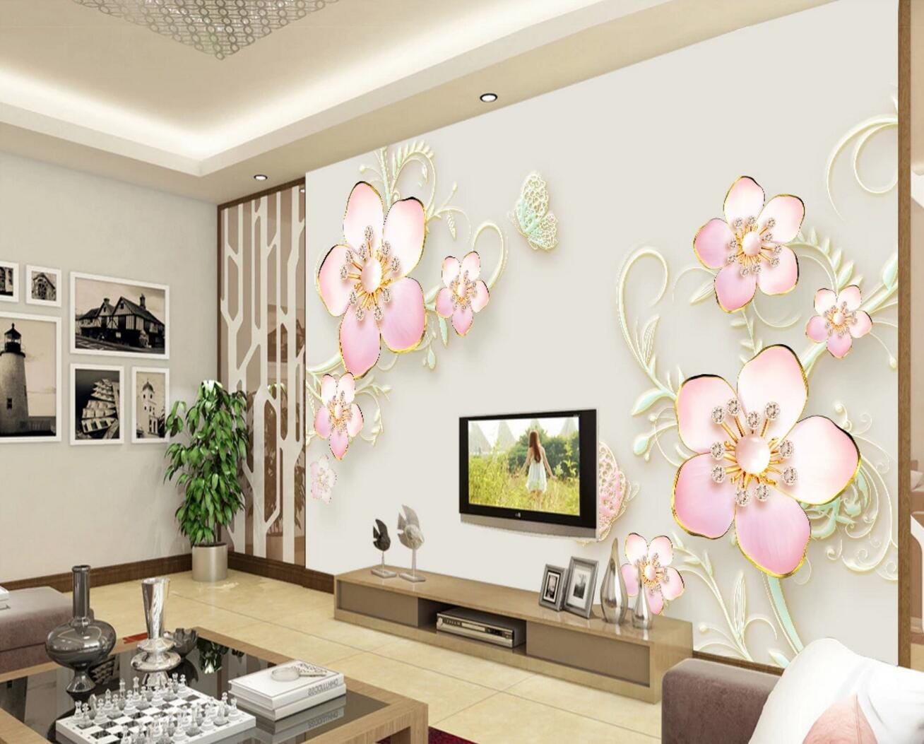 3D Butterfly Decoration WC598 Wall Murals Wallpaper AJ Wallpaper 2