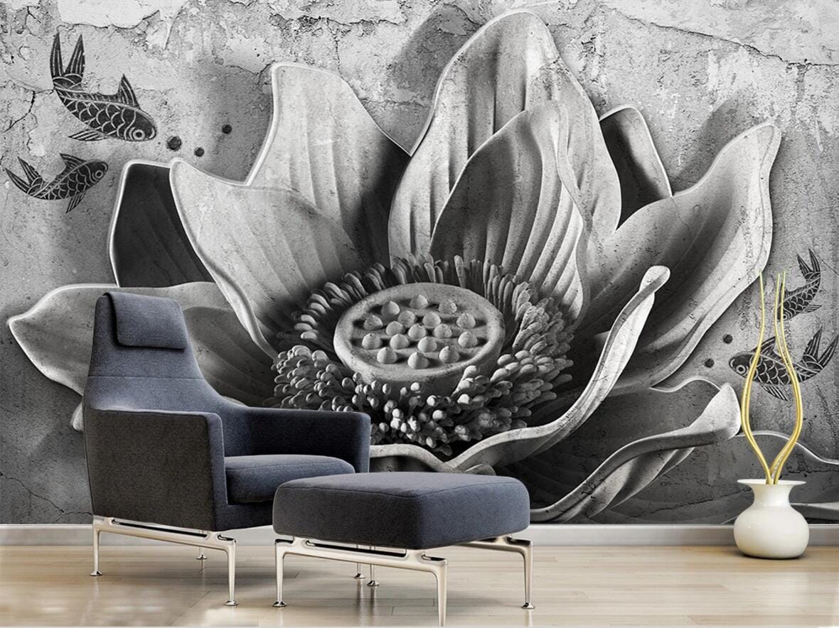 3D Black Lotus WC776 Wall Murals Wallpaper AJ Wallpaper 2
