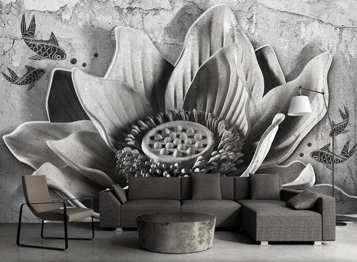 3D Black Lotus WC776 Wall Murals Wallpaper AJ Wallpaper 2