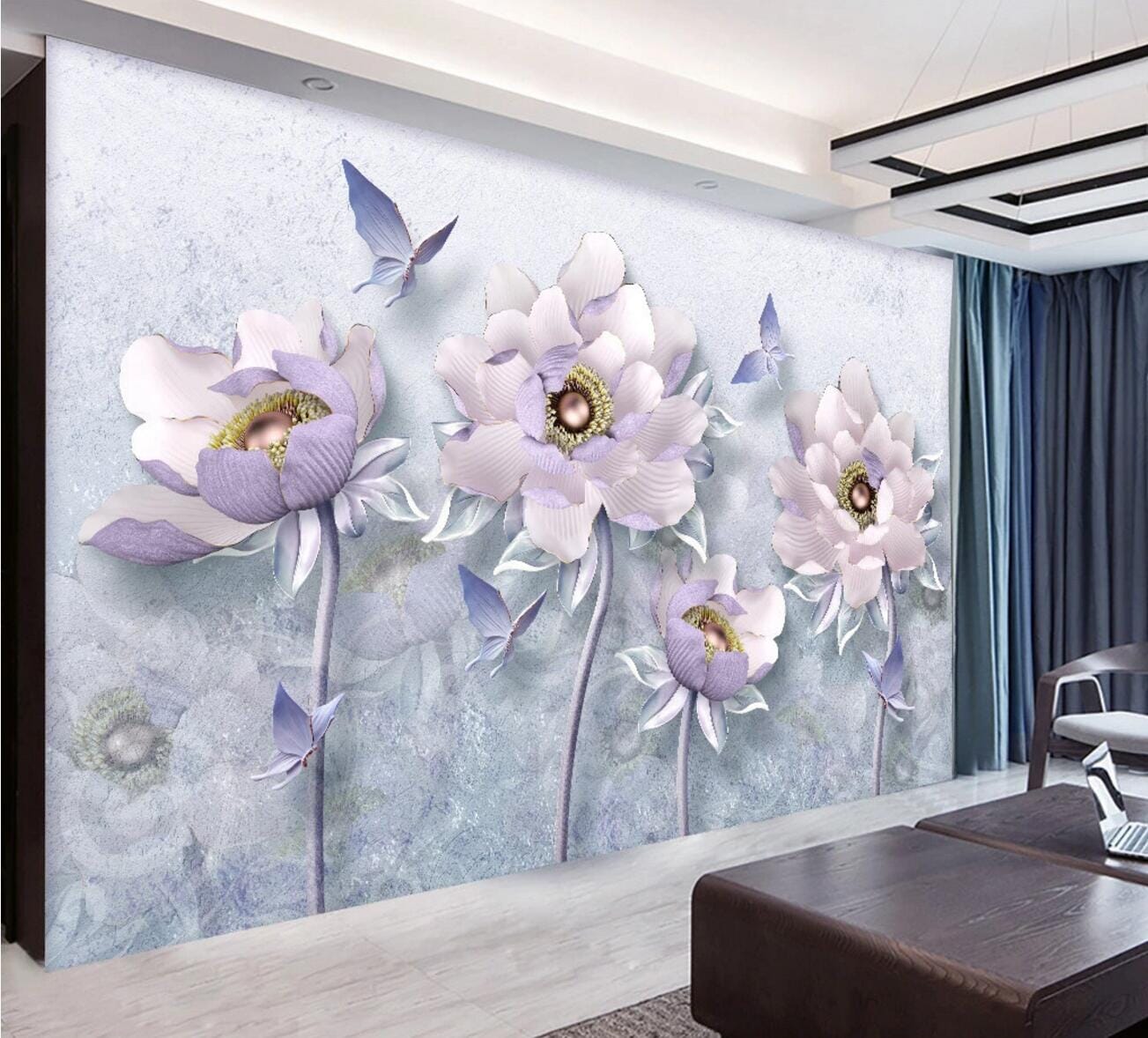 3D Flower Growth WC797 Wall Murals Wallpaper AJ Wallpaper 2
