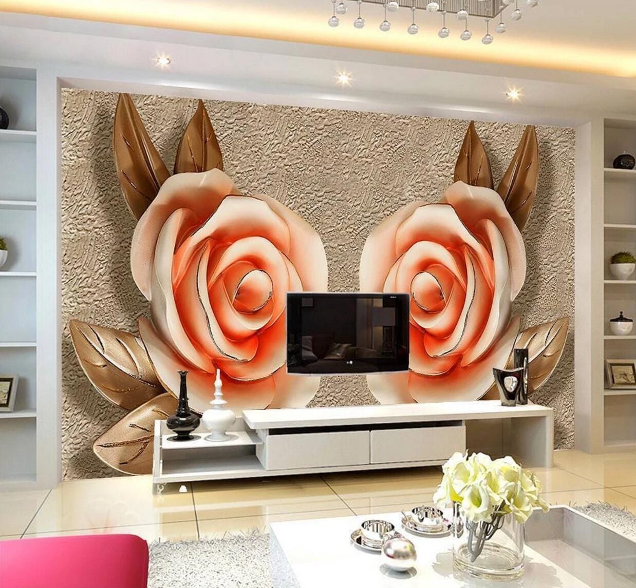 3D Bright Rose WC847 Wall Murals Wallpaper AJ Wallpaper 2