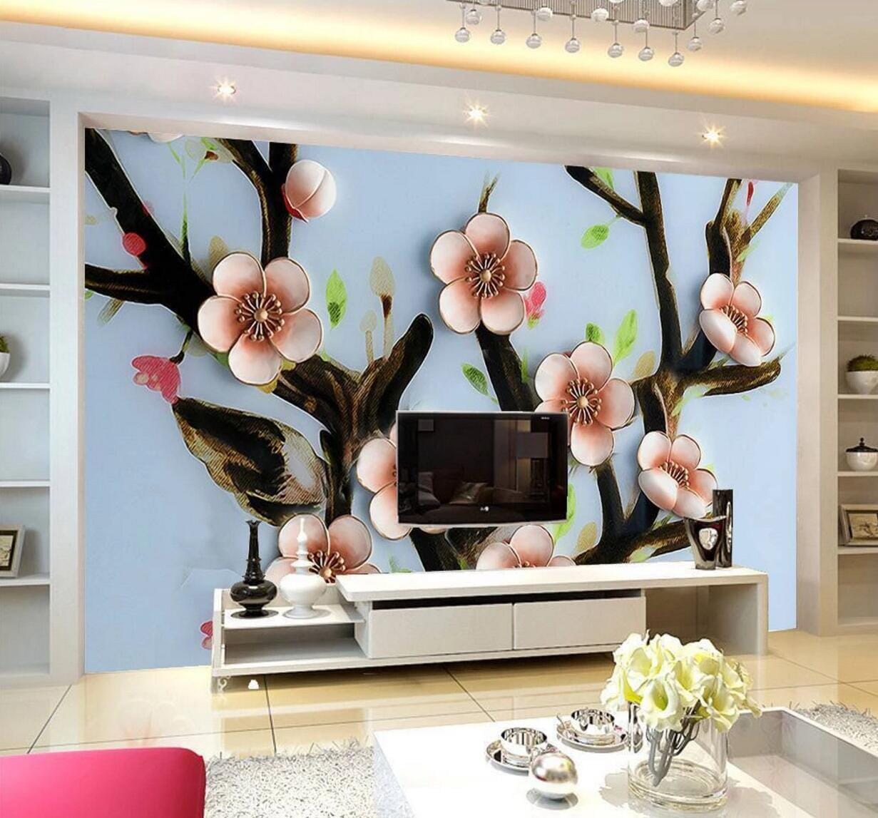 3D Small Flower WC841 Wall Murals Wallpaper AJ Wallpaper 2