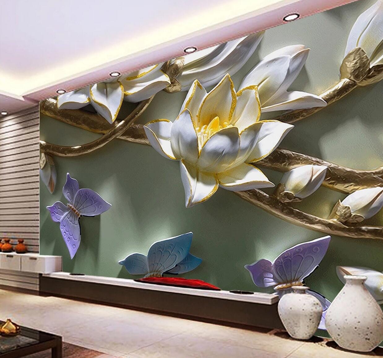 3D Embossed Butterfly WC694 Wall Murals Wallpaper AJ Wallpaper 2