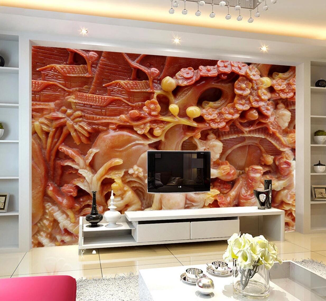 3D Jade Statue WC681 Wall Murals Wallpaper AJ Wallpaper 2