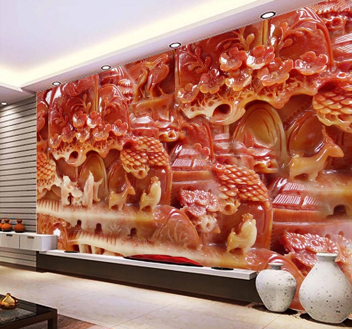 3D Ruby Carving WC679 Wall Murals Wallpaper AJ Wallpaper 2