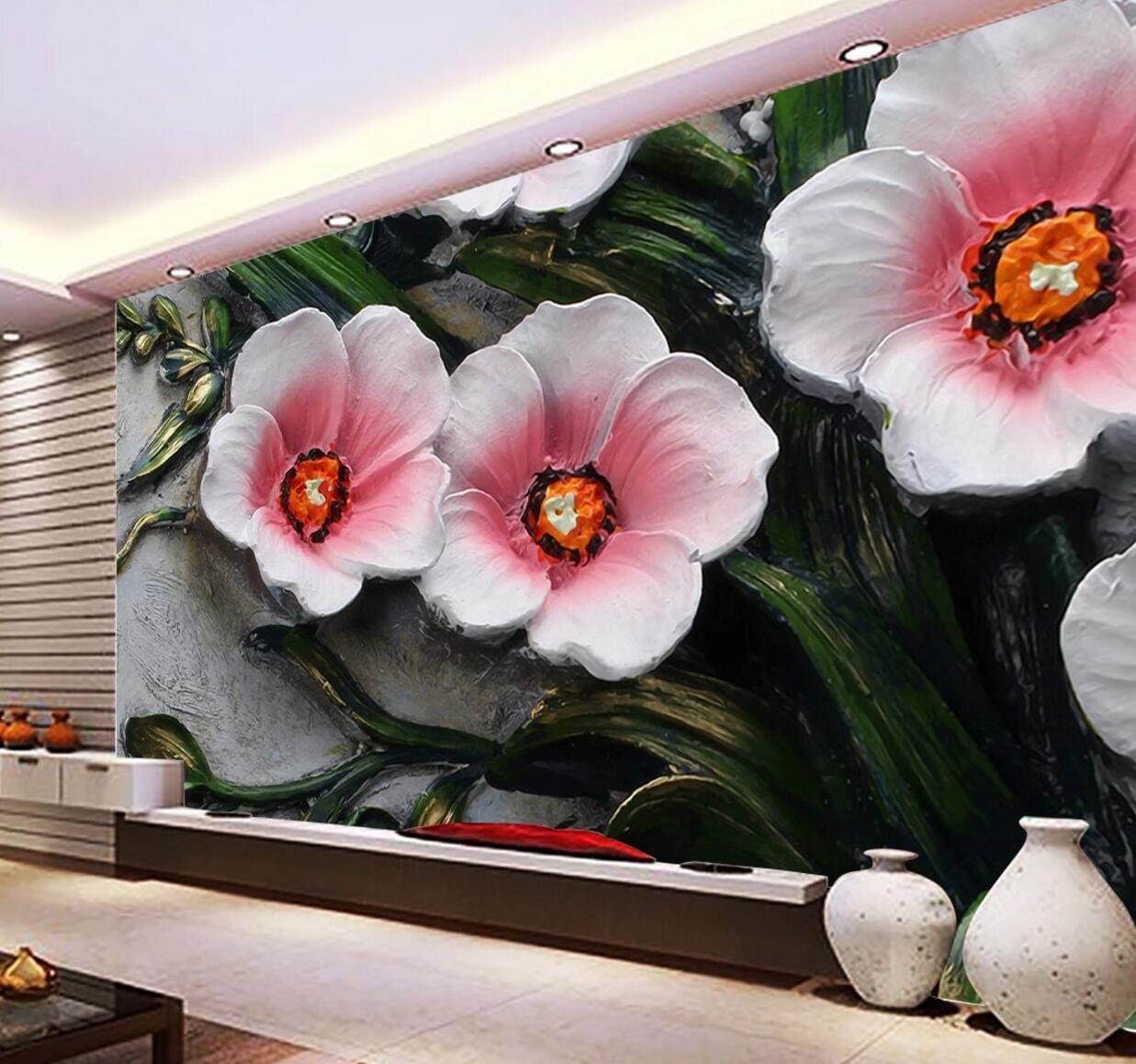 3D Carved Plum WC647 Wall Murals Wallpaper AJ Wallpaper 2