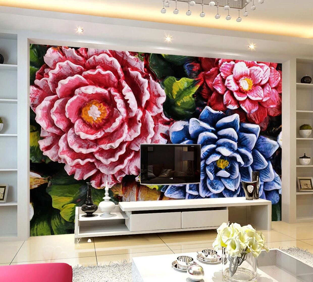 3D Big Peony WC646 Wall Murals Wallpaper AJ Wallpaper 2