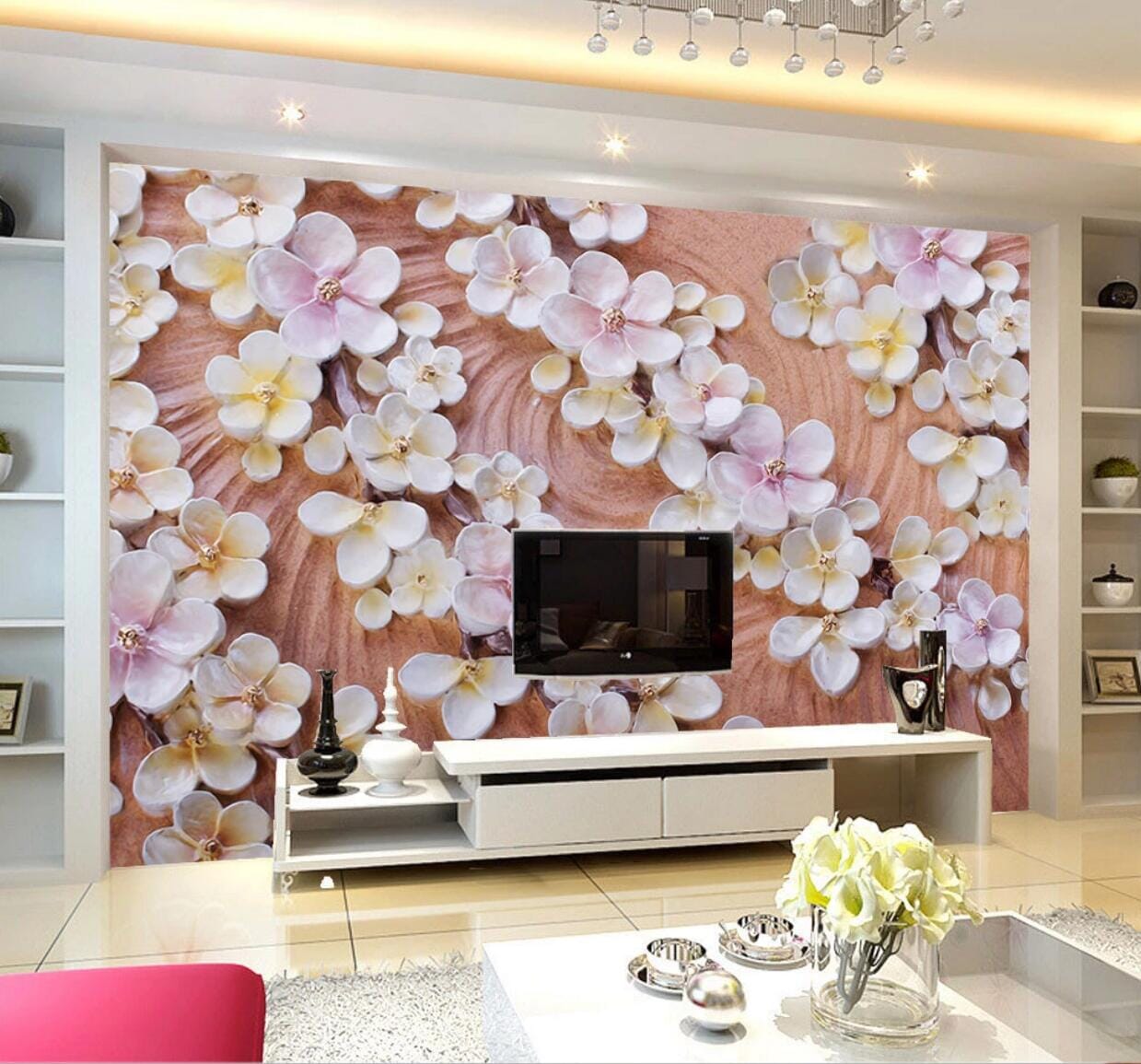 3D Small Flower WC636 Wall Murals Wallpaper AJ Wallpaper 2