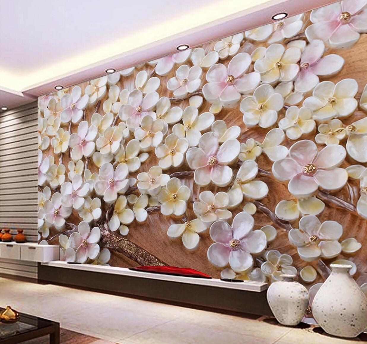 3D Plum Blossom WC635 Wall Murals Wallpaper AJ Wallpaper 2