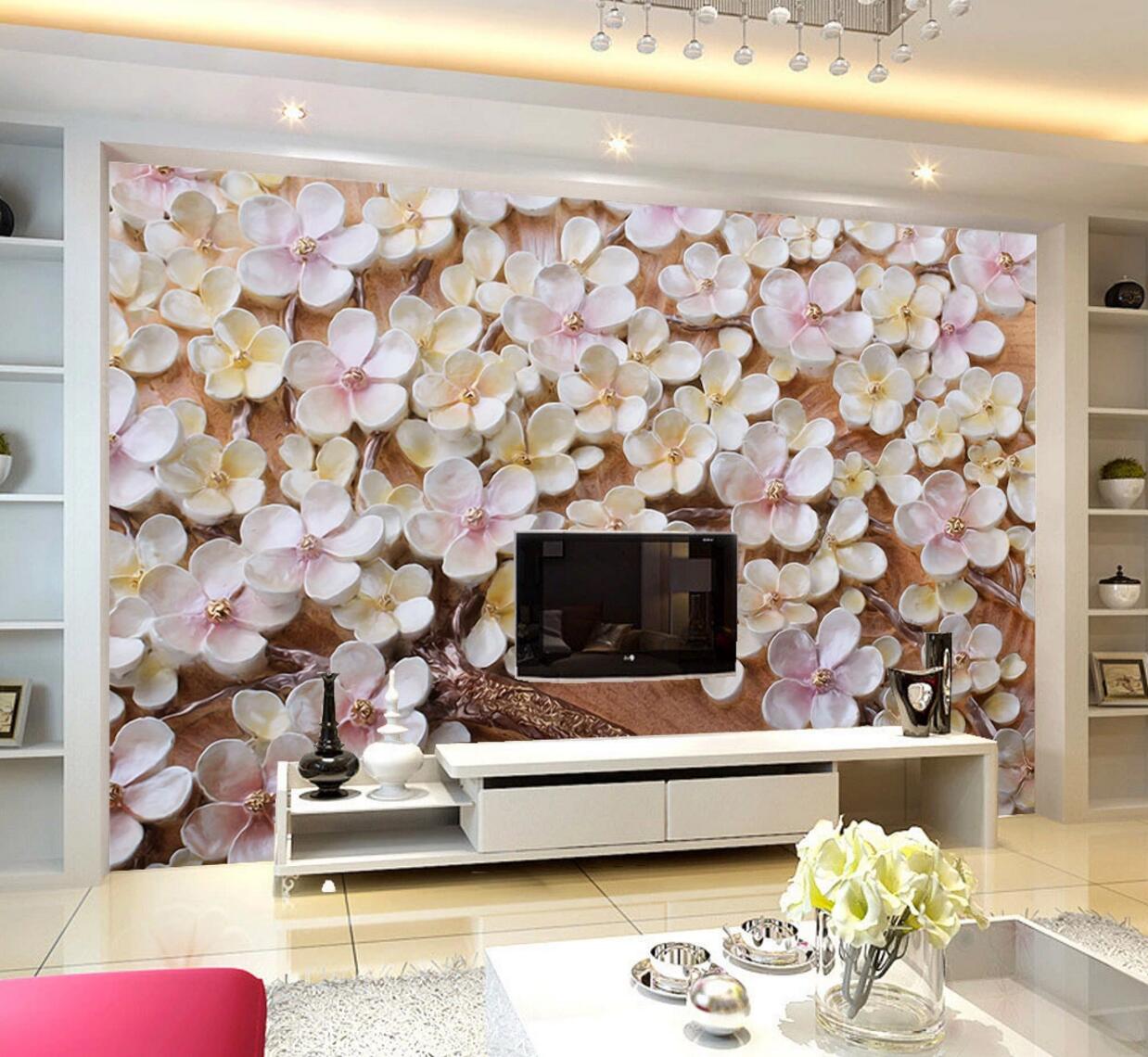 3D Plum Blossom WC635 Wall Murals Wallpaper AJ Wallpaper 2