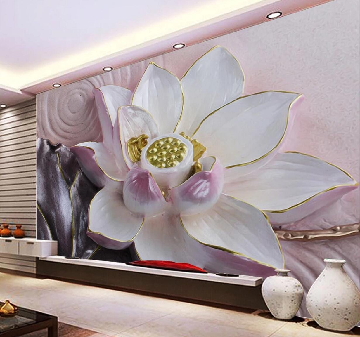3D Phnom Penh Lotus WC632 Wall Murals Wallpaper AJ Wallpaper 2