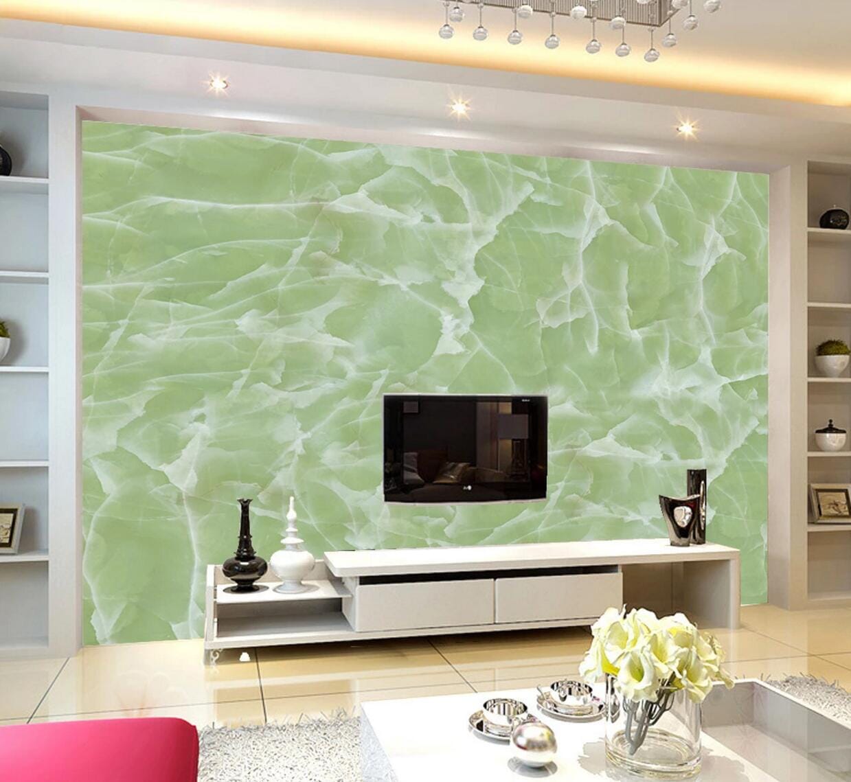 3D Jade Slab WC615 Wall Murals Wallpaper AJ Wallpaper 2