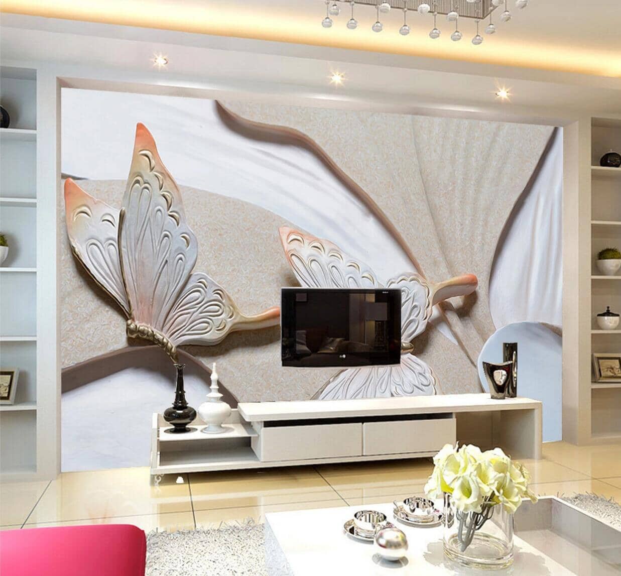 3D Butterfly Decoration WC606 Wall Murals Wallpaper AJ Wallpaper 2