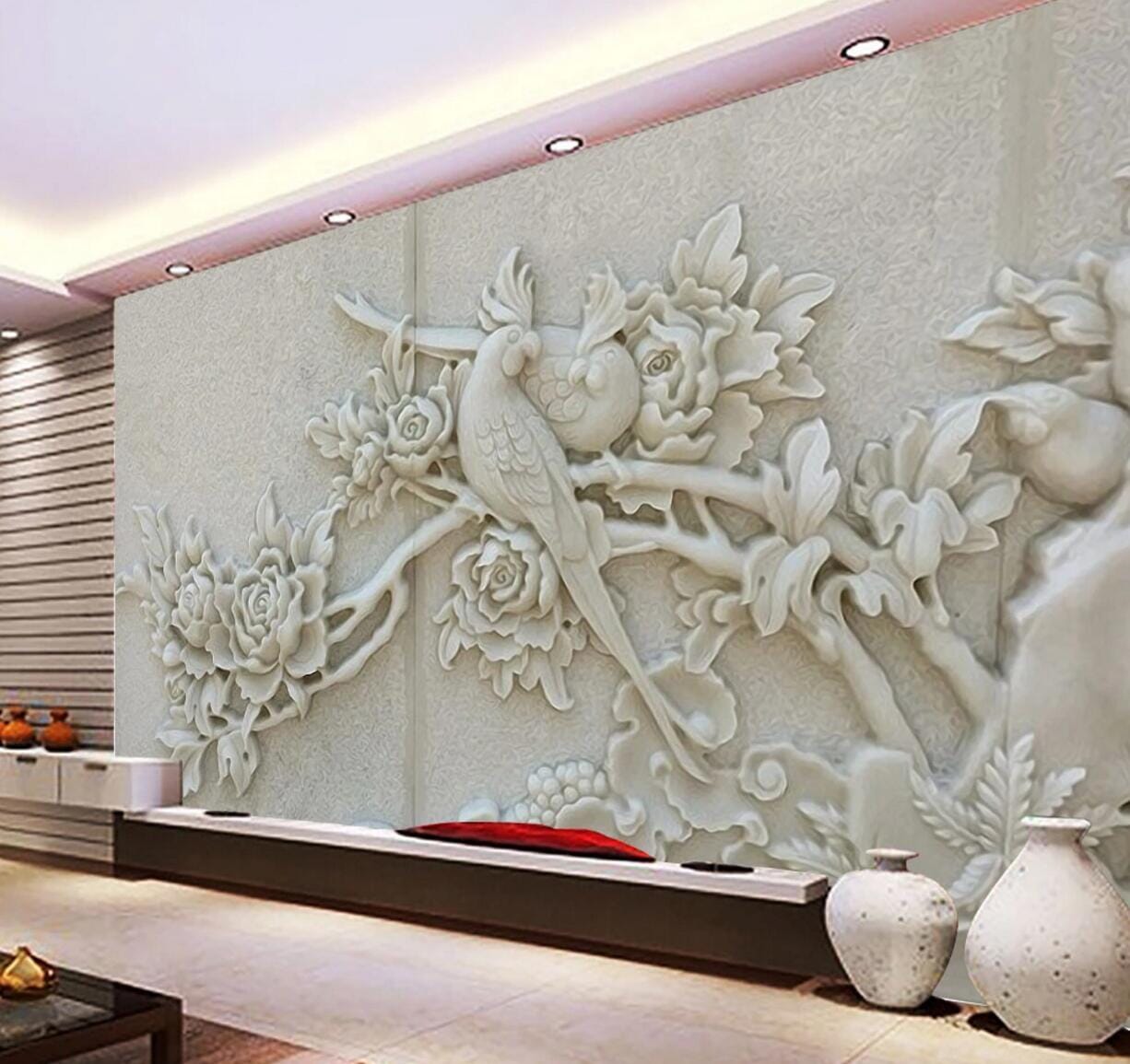 3D Jade Parrot WC583 Wall Murals Wallpaper AJ Wallpaper 2