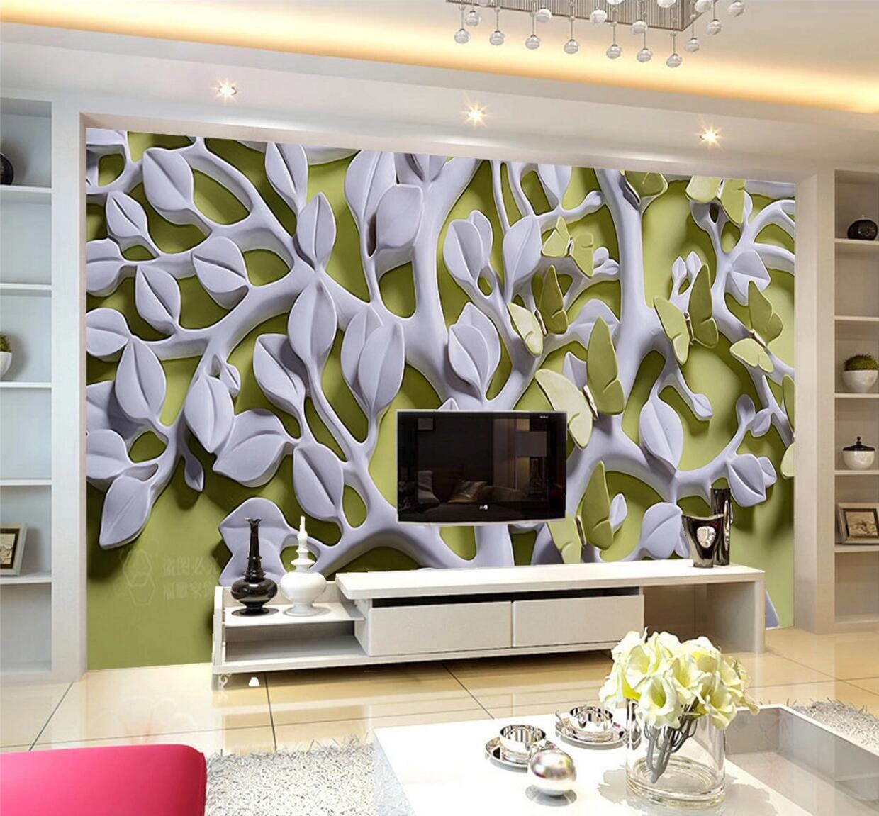 3D Rubber Tree WC580 Wall Murals Wallpaper AJ Wallpaper 2