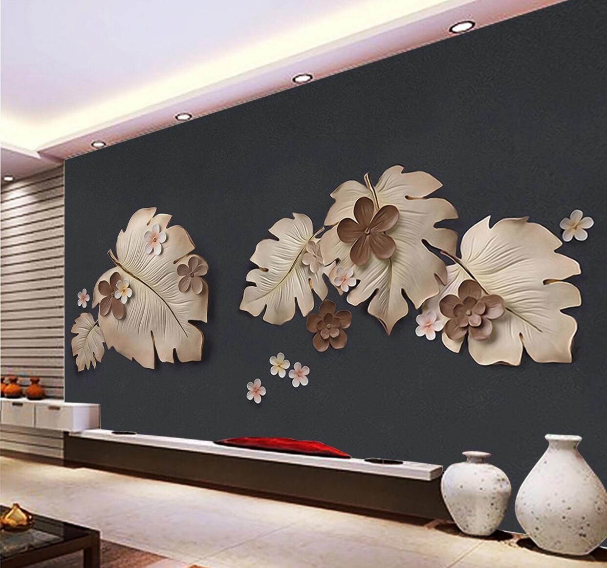 3D Flower Shape WC579 Wall Murals Wallpaper AJ Wallpaper 2