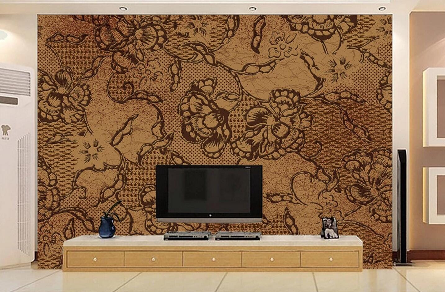 3D Flower Pattern WC124 Wall Murals Wallpaper AJ Wallpaper 2