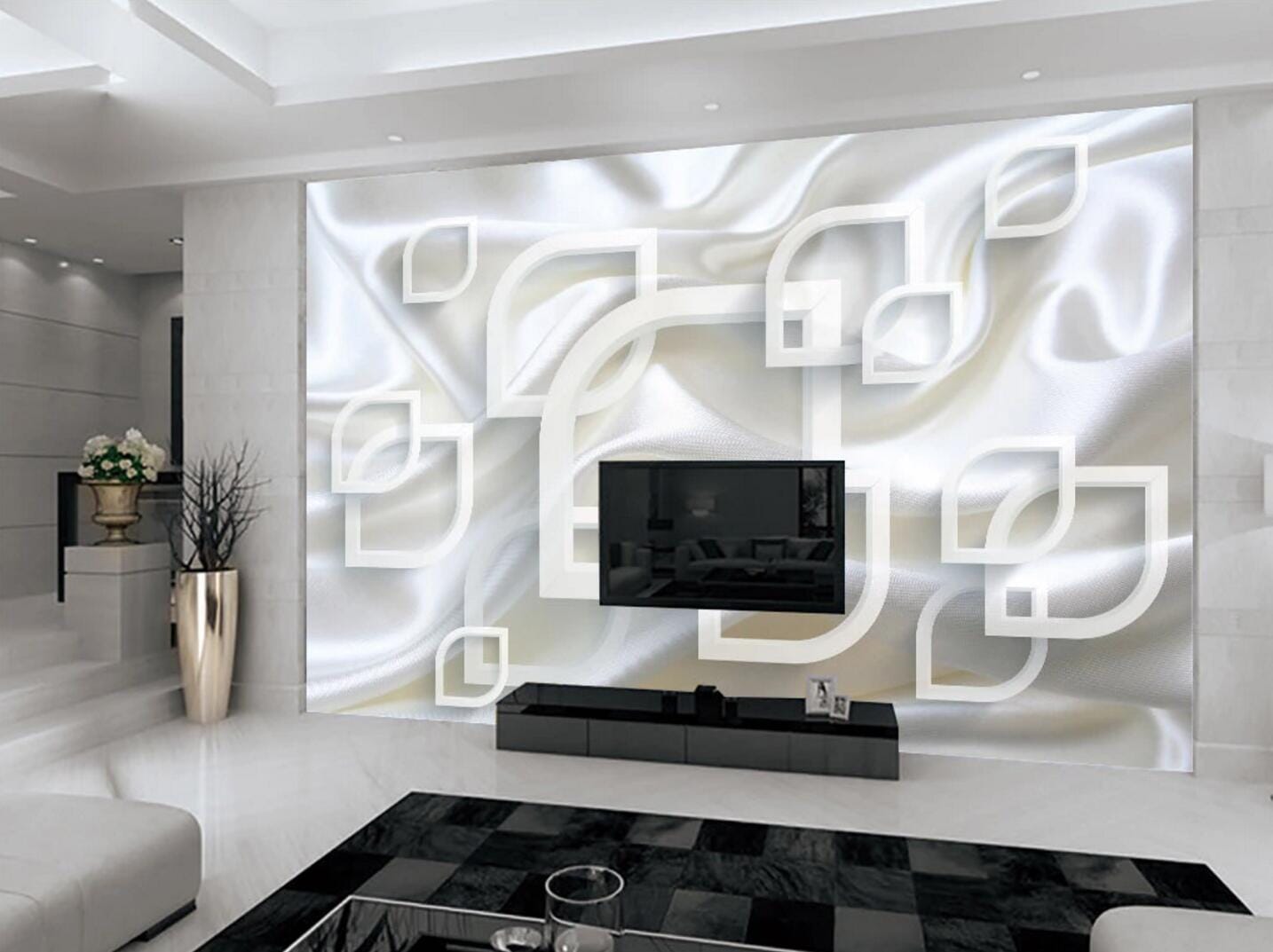 3D White Graphics WC128 Wall Murals Wallpaper AJ Wallpaper 2