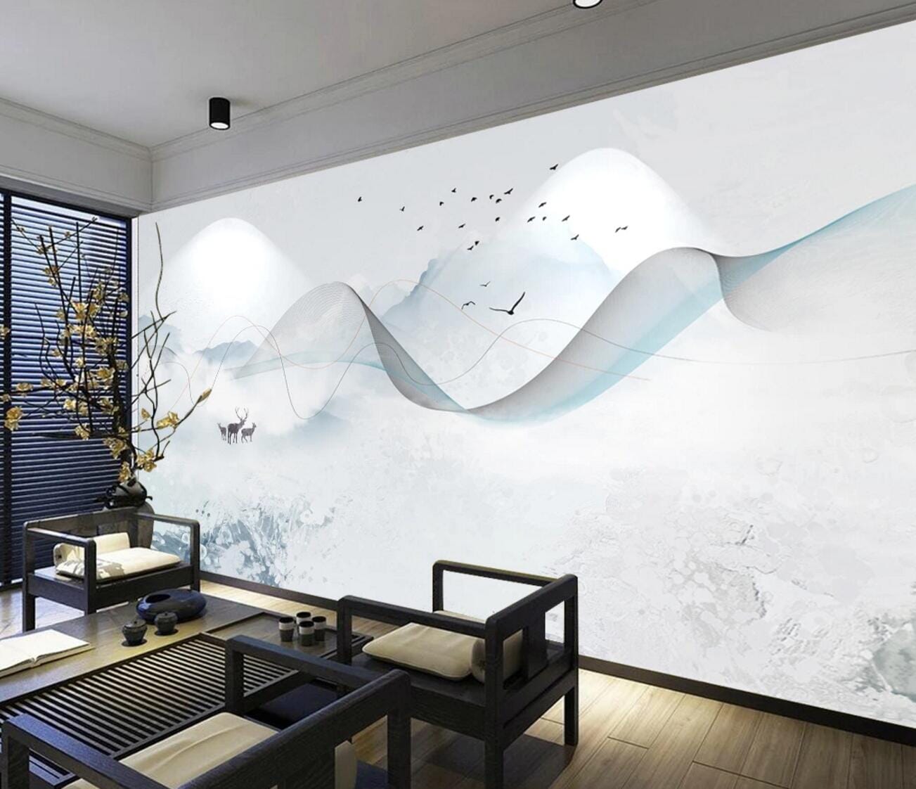3D Wild Goose Deer WC833 Wall Murals Wallpaper AJ Wallpaper 2